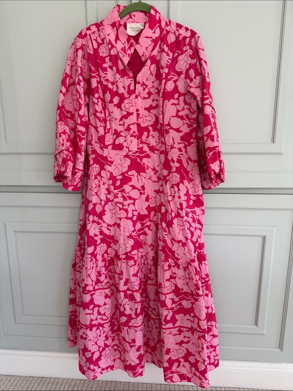 Hyacinth House Bright Pink Floral Dress by Tuckernuck